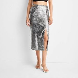 Future Collective by Alani Noelle Side Cut Out Midi Skirt